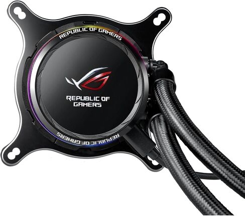 Asus ROG RYUO 240 RGB AIO Liquid CPU Cooler 240mm Radiator Dual 120mm 4-Pin PWM Fan with OLED Panel & Fan Control 1.77" in Saudi Arabia