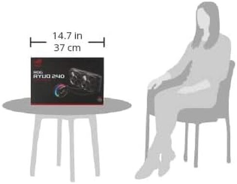 Asus ROG RYUO 240 RGB AIO Liquid CPU Cooler 240mm Radiator Dual 120mm 4-Pin PWM Fan with OLED Panel & Fan Control 1.77" in Saudi Arabia