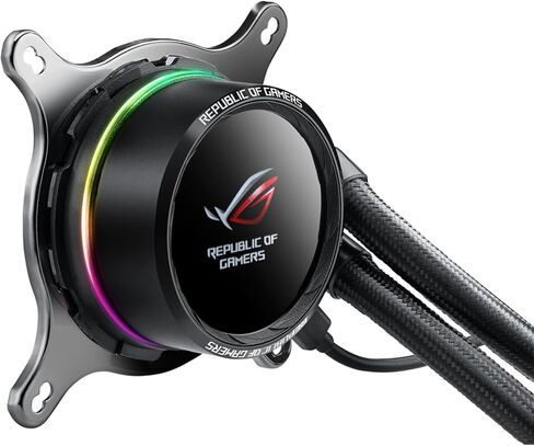 Asus ROG RYUO 240 RGB AIO Liquid CPU Cooler 240mm Radiator Dual 120mm 4-Pin PWM Fan with OLED Panel & Fan Control 1.77" in Saudi Arabia