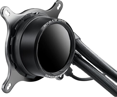 Asus ROG RYUO 240 RGB AIO Liquid CPU Cooler 240mm Radiator Dual 120mm 4-Pin PWM Fan with OLED Panel & Fan Control 1.77" in Saudi Arabia