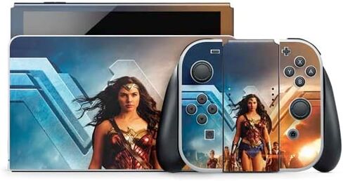 Skinit Decal Gaming Skin Compatible with Nintendo Switch OLED (2021) - Officially Licensed DC Comics Wonder Woman Main Characters Poster Design in Saudi Arabia
