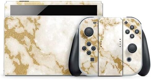 Skinit Decal Gaming Skin Compatible with Nintendo Switch OLED (2021) - Basic Marble Design in Saudi Arabia