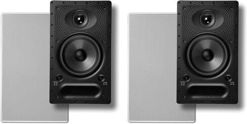 Polk Audio 65-RT مكبرات صوت داخل الجدار-6.5 بوصة سائق ، سلسلة التلاشي | 2 مكبرات صوت | اليسار/اليمين ، جانب خلسة أو محيط خلفي | شبكات بيضاء قابلة للطلاء in Saudi Arabia