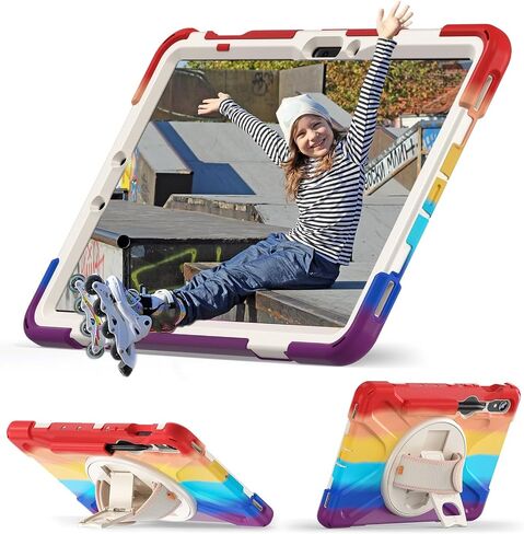 غطاء قرص مضاد للأصفر متوافق مع Samsung Galaxy Tab S9 Fe Case SM-X510/SM-X516 11 بوصة مع حامل القلم ، وقضية حماية قطرة مقاومة للصدمات الثقيلة مع حامل القلم ، حزام الكتف in Kuwait