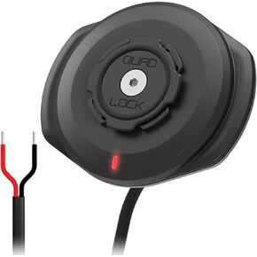 Quad Lock 12V-24V Waterproof Wireless Charging Head - Hardwired, IP67 Rated, Fast Charging, Secure Phone Mount
