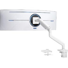 VIVO Heavy Duty Aluminum Ultrawide Monitor Tension Arm for 49 inch Screens up to 44 lbs, Premium Desk Mount Monitor Stand Designed for Samsung Odyssey G9 and More, White, STAND-V101VW