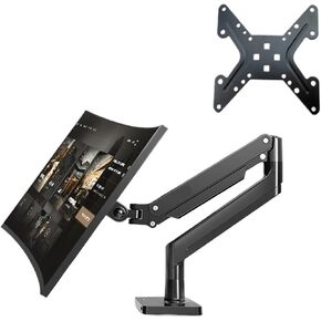 G40 Gas Spring Arm 22-40 Inch Screen Desktop Monitor Stand 360 Degree Rotation 3-15 Kg Monitor Mounting Arm(Black)