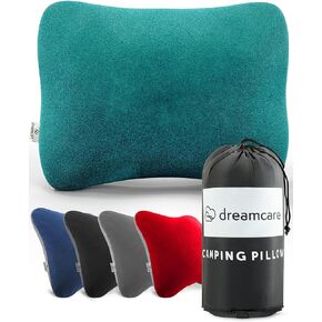 DREAMCARE Camping Pillow, Memory Foam Travel Pillow, Camping Accessories - Small Pillow Camping Essentials Camping Pillows for Sleeping, Backpacking Pillow, Travel Pillows for Sleeping (Medium,Grey)