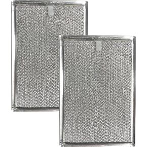 2-Pack Air Filter Factory Replacement For GE WB6X60, WB6X378, PS255316, WB6X10482, 264821, AP2016174 Microwave Oven Aluminum Grease Filters