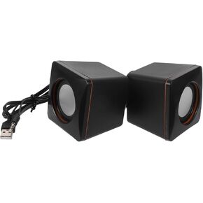 1 Pair USB Mini Speaker Compact Laptop Desktop Audio Speakers for Home Office Rich Sound Quality Deep Bass Portable Design for