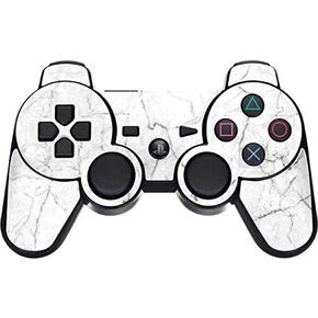 Skinit Skinit Gaming Gaming Skin for PS3 Dual Shock Wireless Controller - تصميم رخامي أبيض مصمم أصلاً