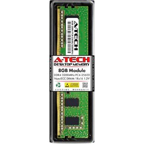 A-Tech 8GB RAM Replacement for Hynix HMAA1GU6CJR6N-XN | DDR4 3200MHz PC4-25600 UDIMM Non-ECC 1Rx16 1.2V 288-Pin Memory Module
