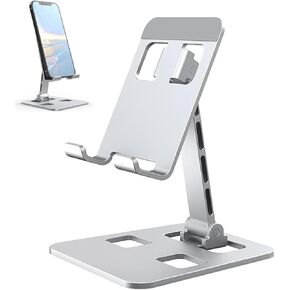 Cell Phone Stand, Aluminum Adjustable Angle Cell Phone Stand Compatible with Nintendo Switch