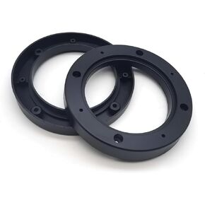2 PCS Car Speaker Spacer Adaptor Ring, 6.5" Door Speaker Mounting Gasket, ABS Speaker Spacers, Shockproof Audio Modified Tool Accessories, Universal for Most Cars (Black)