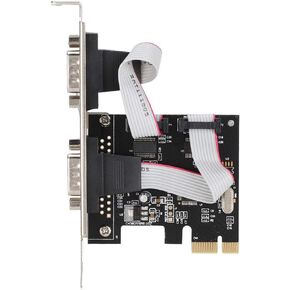 2 Port PCI Express RS232 Serial Adapter, PCIE PCI Express to Serial DB9 2-Port Controller Adapter Card DB9 Serial Port Host Controller Expansion Card with Drive CD 1 X PCIE 2 X Serial Interface