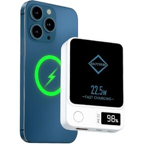 Magnetic 10000 mAh Power Bank, Safe Fast Charging 20W with USB Type C Charger, LED Display, Powerbank Compatible for Magsafe, Portable Charger for iPhone 11 12 13 14 15 16 Pro Max (Black)
