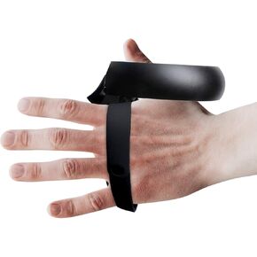MODJUEGO VR Adjustable Handle Grip Cover, Soft Silicone Touch Controller Handle Fixing Strap for Oculus Quest/Rift S VR Controller Accessories (Black)