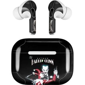Skinit Decal Audio Skin Compatible with AirPods Pro 2nd Gen - Officially Licensed DC Comics Harley Quinn Logo Pattern Design