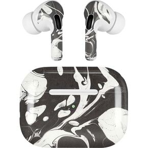Skinit Decal Audio Skin Compatible with Apple AirPods Pro (2rd Gen, 2022) - Skinit Originally Designed Marbleized Black Design