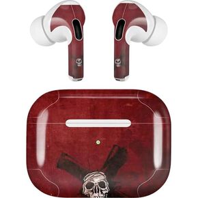 Skinit Decal Audio Skin Compatible with AirPods Pro 2nd Gen - Skull and Crossbones (White) Design
