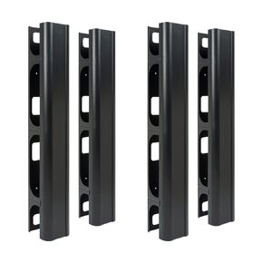 ICC Vertical Metal Channel for 7' Rack, Side or Center Mount, 6" W x 6" D, Two 7 ft. Sets (Four 40" Pcs.)