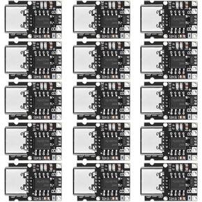 15pcs TP4057 1A 3.7V Lithium Battery Charging Board Type-C Interface with Protection Board 18650 Lithium Polymer Battery Charging Board