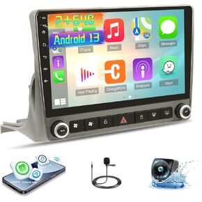 EKAT [2G+64G] Car Radio for Chevrolet Camaro 2008-2015, Android Chevy Camaro Stereo with 9 inch Touch Screen, Carplay/Android Auto/1080P/Bluetooth/WiFi +AHD Backup Camera