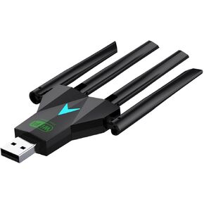 Wireless USB WiFi Adapter for PC Laptop, 1300Mbps Four-Antenna 5G/2.4G WiFi Adapter for Computer PC Accessories