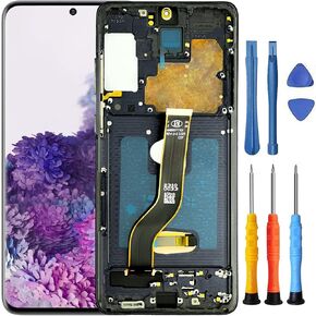for Samsung Galaxy S20 Plus Screen Replacement for Samsung S20+ Plus 5G Screen Replacement with Frame SM-G985F SM-G986F SM-G986U SM-G986W LCD Display Touch Digitizer Assembly with Tools