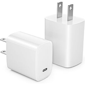 30W USB C Wall Charger [2-Pack] Replacement for iPhone 16/16Pro, iPhone15/15Pro, 14/14Pro, 12/13/11, Ipad/Ipad Pro, Samsung Galaxy, Google Pixel, iPhone Fast Charging