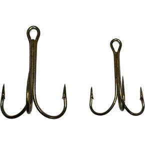 Mustad 3551-BR Mustad Treble Hooks 8/0-10/0 Snagging Treble Hook Works Great with Do It Mold Snagging Jigs