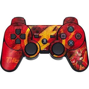 Skinit Decal Gaming Skin for PS3 Dual Shock Wireless Controller - Officially Licensed Warner Bros Ripped Flash Design