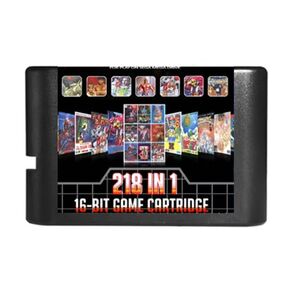 218 Games in 1 Cartridge, Sega Genesis, Mega Drive, 16 Bit, With Battery Save Function, Classic Collection