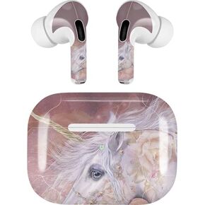 Skinit Skinit Audio Audio Skin متوافق مع Apple Airpods Pro (2rd Gen ، 2022) - Tate and Co. Licorne Florale Rose Design
