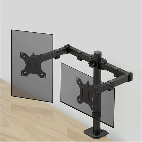 Desktop Computer Stand Mechanical Mounting Bracket for 12" - 32" Monitor Stand + 12" - 17" Laptop Monitor Double Arm Stand(Single Arm) in Saudi Arabia