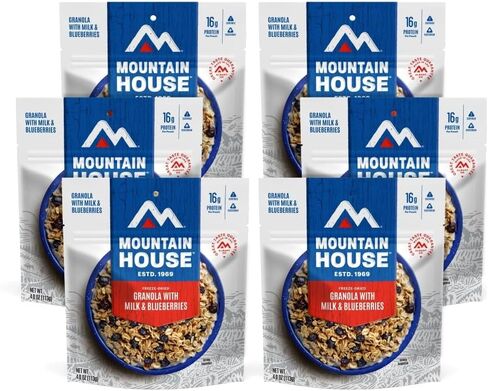 Mountain House Granola with Milk & Blueberries XL | Freeze Dried Survival & Emergency Food | #10 Can in Saudi Arabia