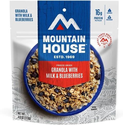 Mountain House Granola with Milk & Blueberries XL | Freeze Dried Survival & Emergency Food | #10 Can in Saudi Arabia