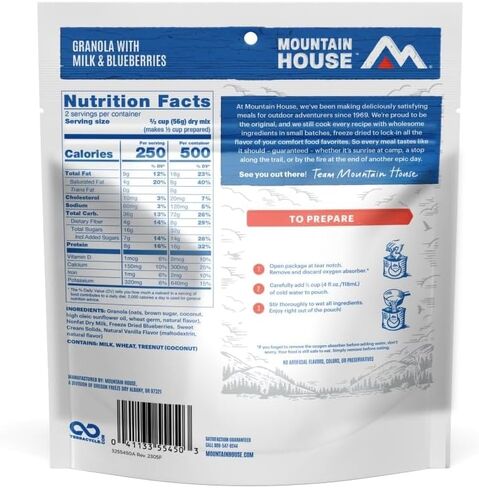 Mountain House Granola with Milk & Blueberries XL | Freeze Dried Survival & Emergency Food | #10 Can in Saudi Arabia