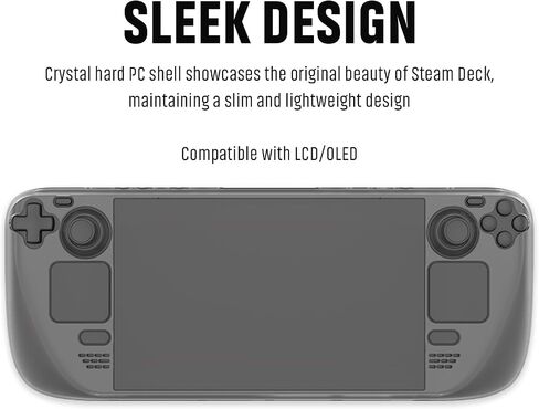 حالة واقية لسطح البخار لشاشة LCD/OLED ، الغطاء البلوري ، قذيفة الكمبيوتر ، تبديد الحرارة ، مضاد للانزلاق/الصدفة/البصمات ، قبضة مريحة ، دائمة خفيفة الوزن (واضح) in Kuwait