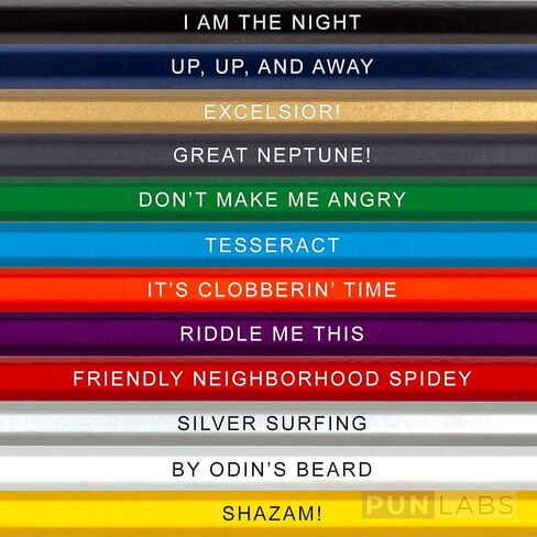 Color Craft Colored Pencil Set for Fans of the Game | Set of 12 Pixel Mining-Inspired Parody Pencils | Each Color Pencil is Foil-Stamped with Clever Game References | Great Gift for Fans & Gamers in Kuwait