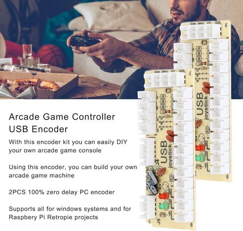 وحدة تحكم اللعبة ، USB Encoder Zero تأخير USB إلى أزرار عصا التحكم للكمبيوتر الشخصي لـ MAME لـ Retro (QM070913 (شخصان)) in Kuwait