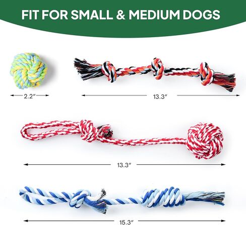 TwoEar Dog Rope Toy 4 Pack - Puppy Teething Toys for Small Breed in Saudi Arabia