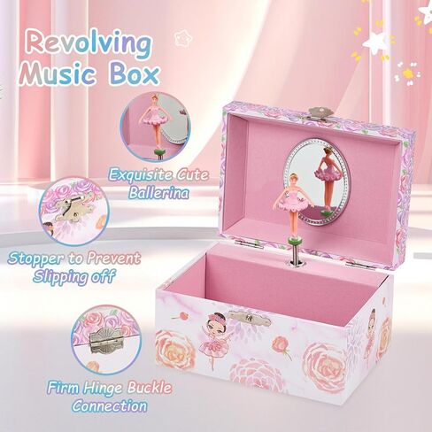 Unicorn Musical Jewelry Box for Girls, Kids Music Box with Spinning Unicorn, Gifts for Girls Toys Jewel Storage Box in Kuwait