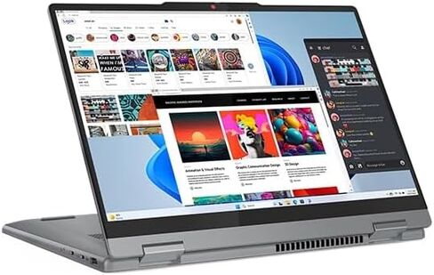 Lenovo Ideapad 5i 2-in-1 laptop-Office Lifetime ، 14 "Wuxga Touchnes ، Intel 10-Core 7 150U (> I7-1355U) ، كمبيوتر محمول Copilot AI ، قارئ بصمات الأصابع ، الإضاءة الخلفية KB ، Windows 11 Pro ، 16 جيجا بايت ذاكرة الوصول العشوائي in Kuwait