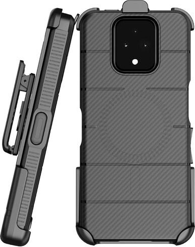 Case with Clip for Sonim XP Pro 5G Phone, Nakedcellphone Rugged Cover and [Rotating Ratchet] Belt Hip Holster (Compatible with MagSafe) - Carbon Fiber Design in Saudi Arabia