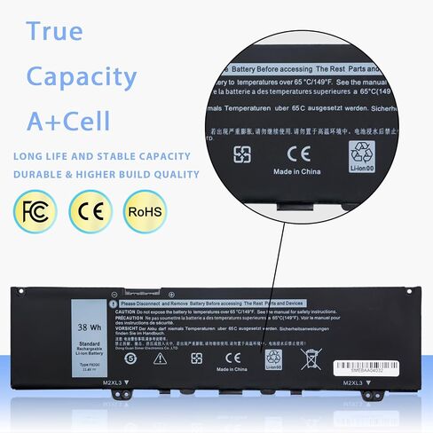 69KF2 Laptop Battery 86Wh 11.4V Replacement for Dell G7 15 7500 G15 5520 5521 5510 5511 5515 Inspiron 7510 7610 7620 P87F P91F P45E XPS 15 9500 9510 9520 Precision 5550 5570 5560 in Saudi Arabia