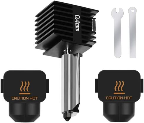 Hotend for Lab P1P P1S Print Head 24V 48W Ceramic Heater Cartridge NTC 100K Thermistor Removable 0.4MM Hardened Steel Nozzle High Temperature Sensor Heating Tube Kit Wrench Replacement in Saudi Arabia
