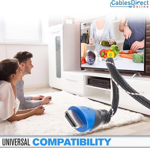 Cables Direct Online 20FT HDMI 2.0 60Hz Cable High-Speed 4K HDR 18Gbps Ethernet Audio Return Channel Gold-Plated UHD ARC Universal Compatible with HDTV Projector, Gaming Console Laptop Home Theater in Saudi Arabia
