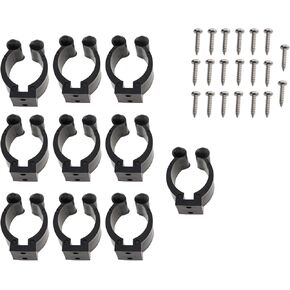 10PCS Black Plastic Pool/Fishing Rod Locator Clips Display Storage Stand 24mm Diameter Outdoor Sports Product