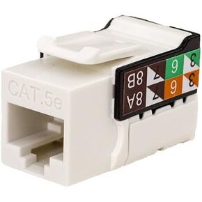 CAT5E RJ45 Keystone Jack, V-Max Series - White Color - (50 Pack)
